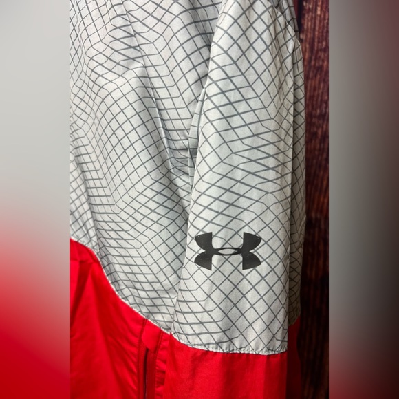 Under Armour light jacket Sz: L Red and Gray - Picture 3 of 7